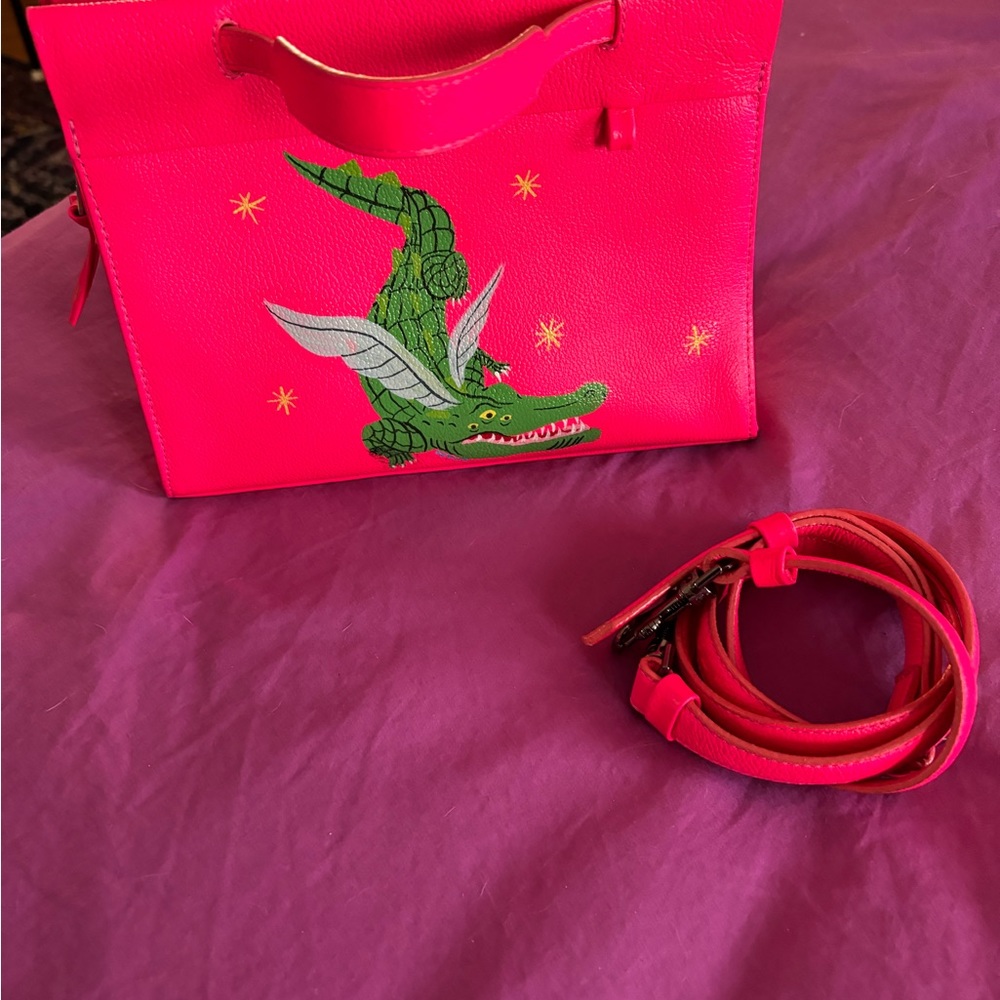 Hot pink Min & Mon bag 🐊💕